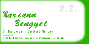 mariann bengyel business card